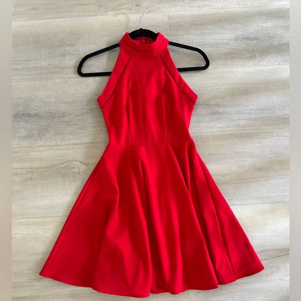 Red mini dress juniors size 1/2